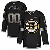 Customized Men's Bruins Any Name & Number Black Shadow Logo Print Adidas Jersey,baseball caps,new era cap wholesale,wholesale hats